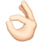 OK Hand - Light emoji on Apple